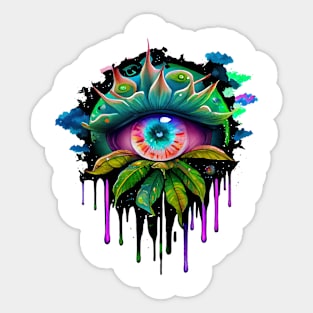 Trippy Marijuana Eye Sticker